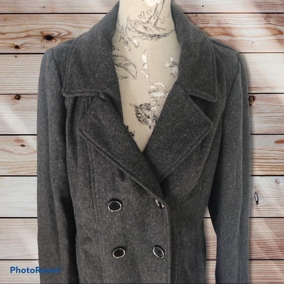 Nwt Guess Gray Peacoat XL - Picture 3 of 5